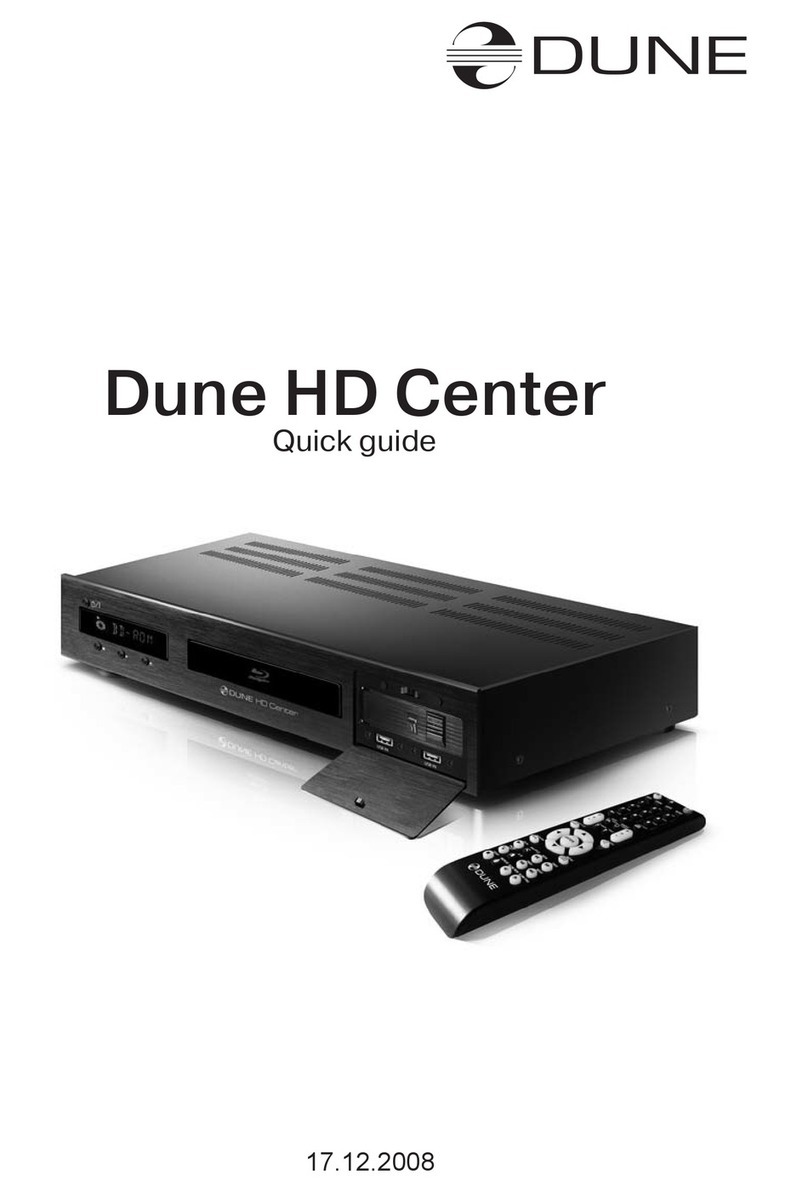 DUNE HD CENTER quick guide