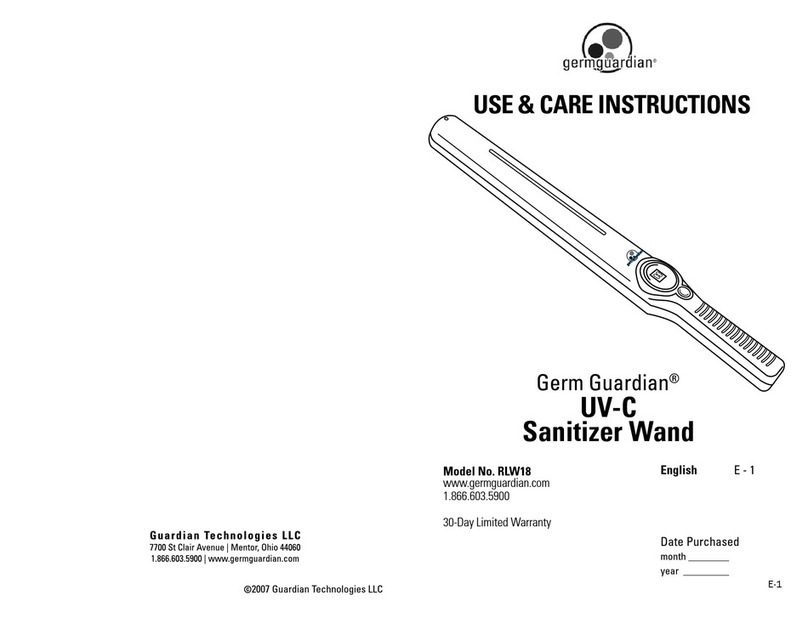 Guardian Germ Guardian RLW18 Use & care instructions
