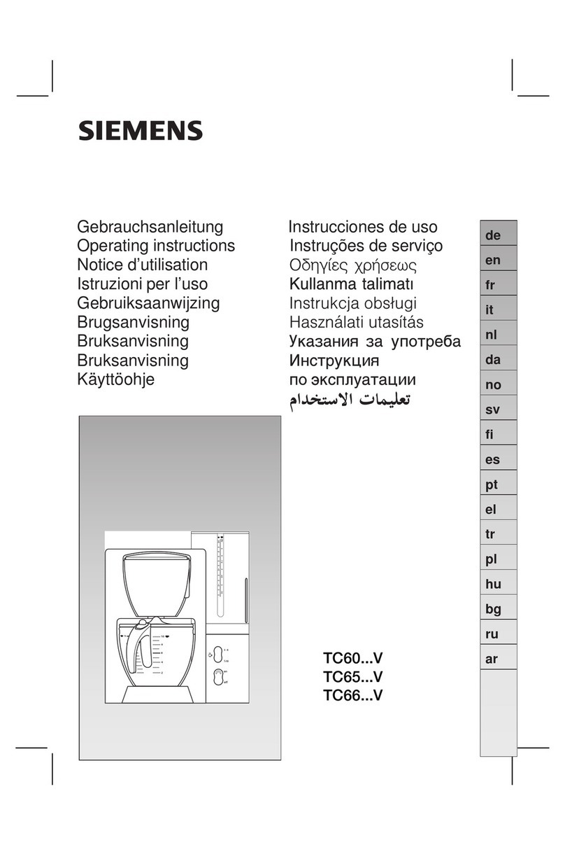 Siemens TC60 series operating instructions