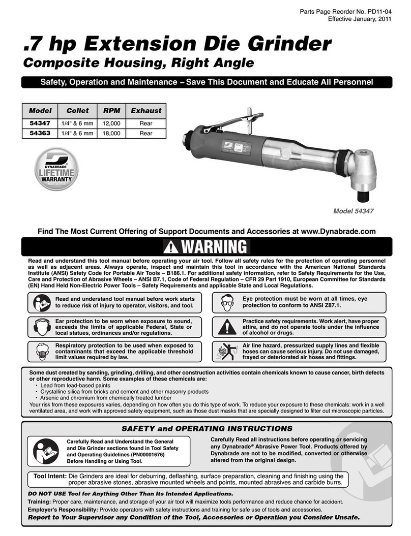Dynabrade 54347 Safety, operation and maintenance