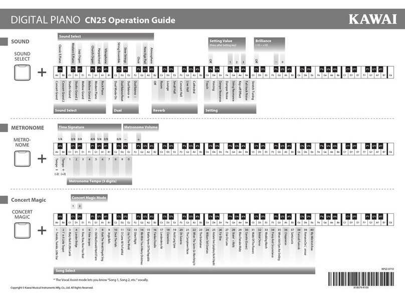 Kawai CN25 User manual