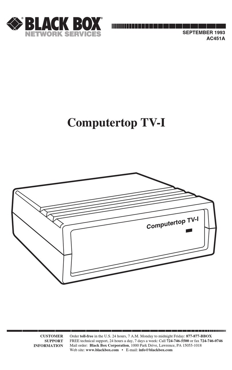Black Box Computertop TV-I user guide