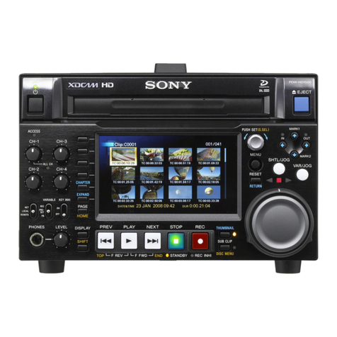 Sony XDCAM PDW-HD1500 User manual
