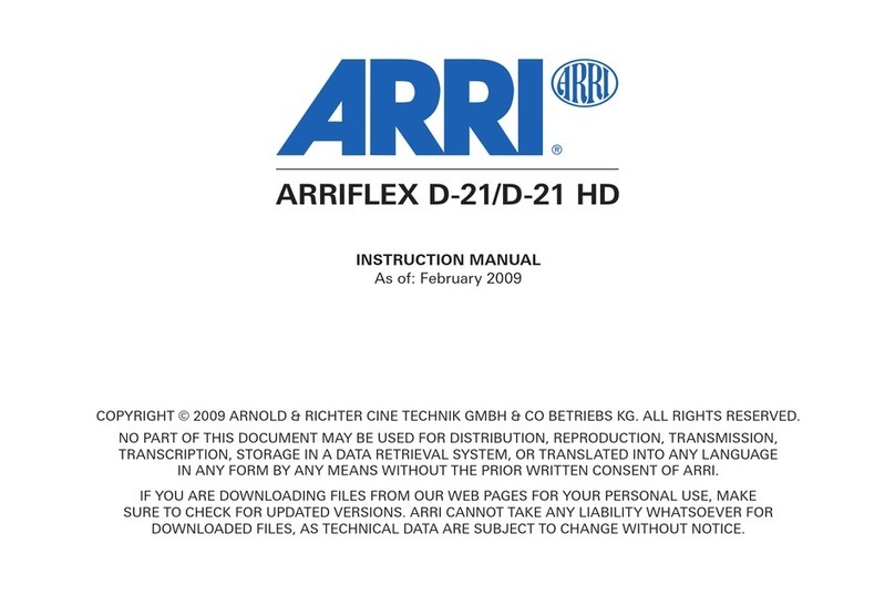 ARRI ARRIFLEX D?21 instruction manual