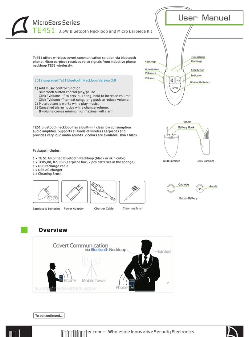 MicroEars TE451 user manual
