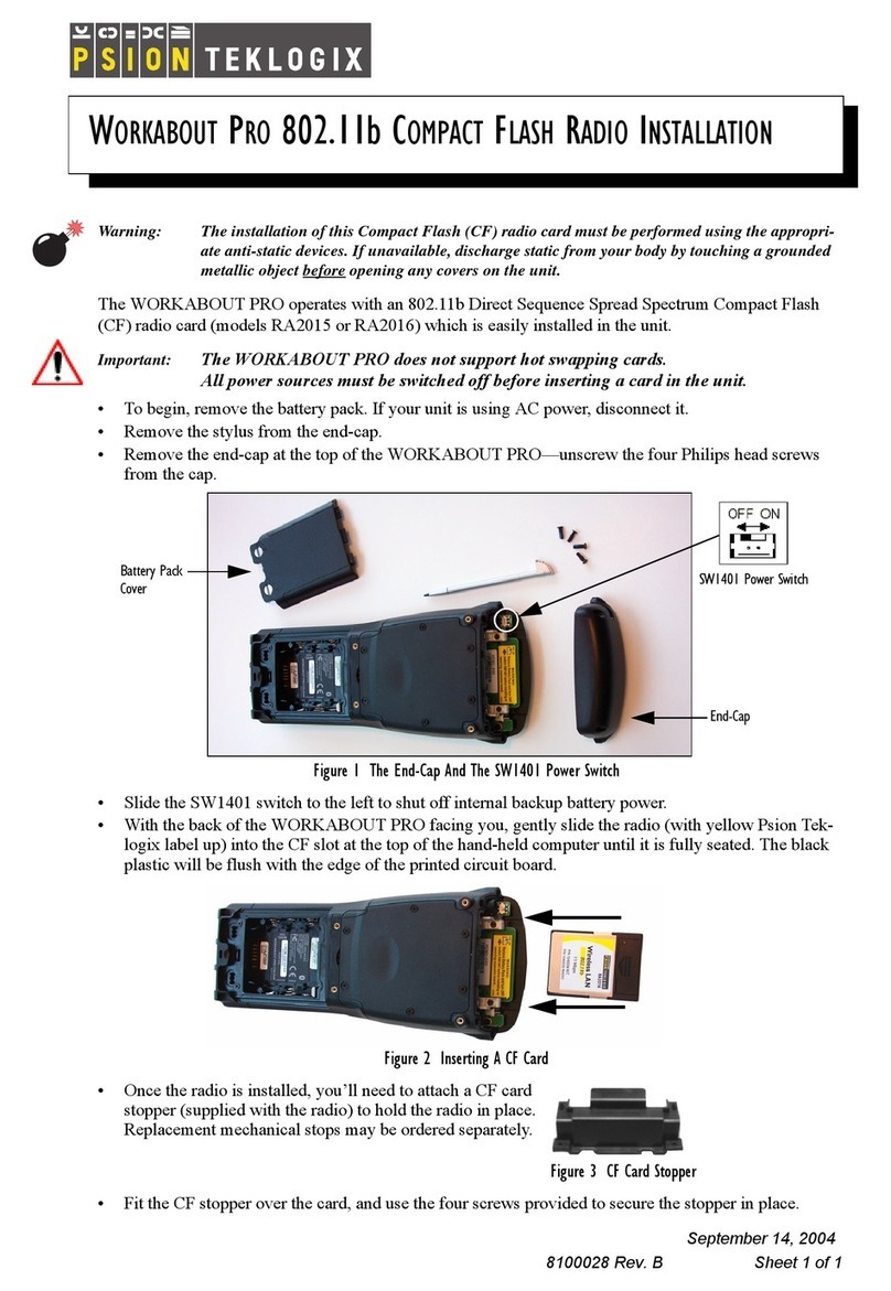 Psion Teklogix WORKABOUT PRO installation guide