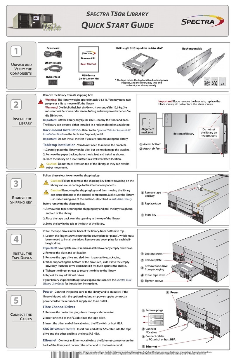 Spectra T50e User manual Spectra T50e User manual