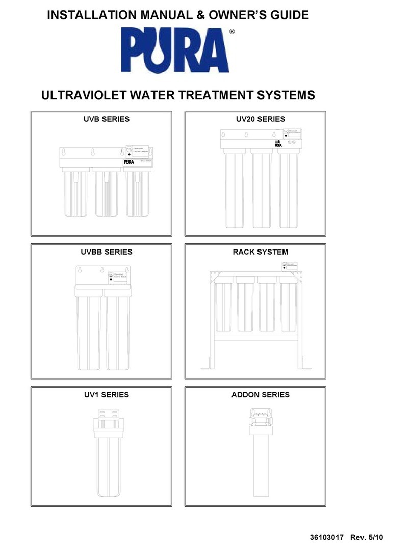 Pura UVB SERIES Installation manual & owner's guide