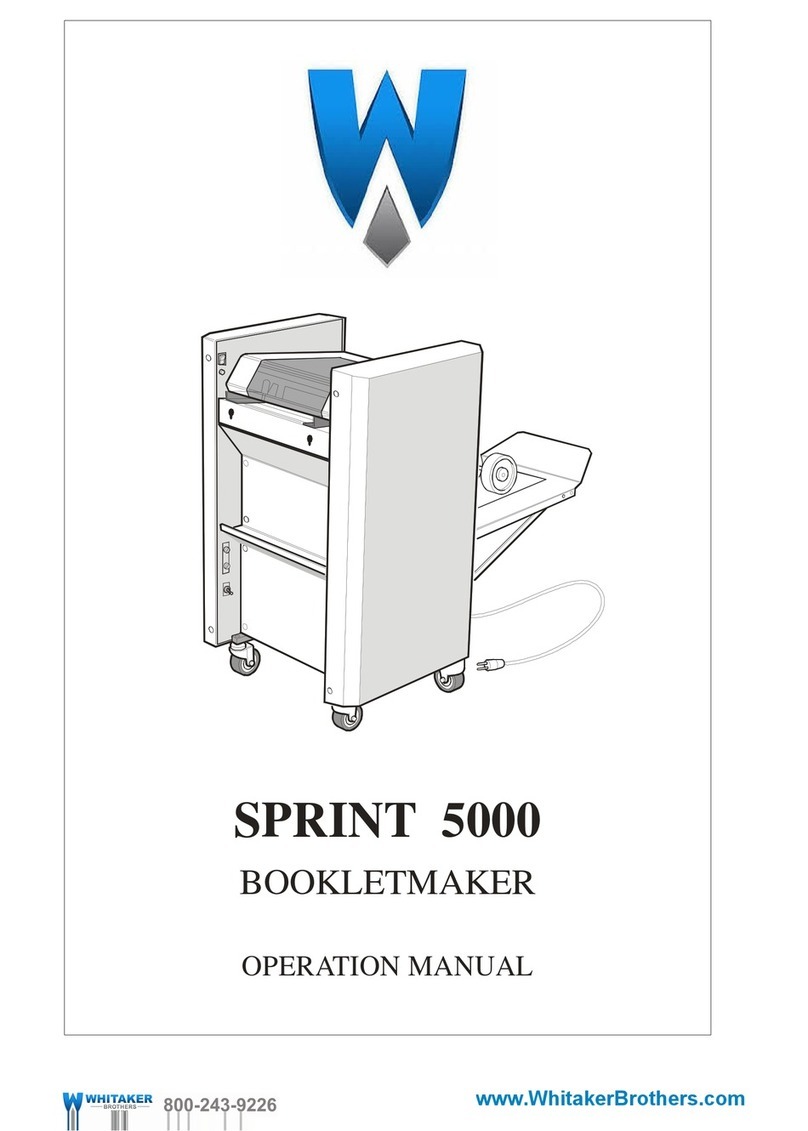 WHITAKER BROTHERS SPRINT 5000 Operation manual