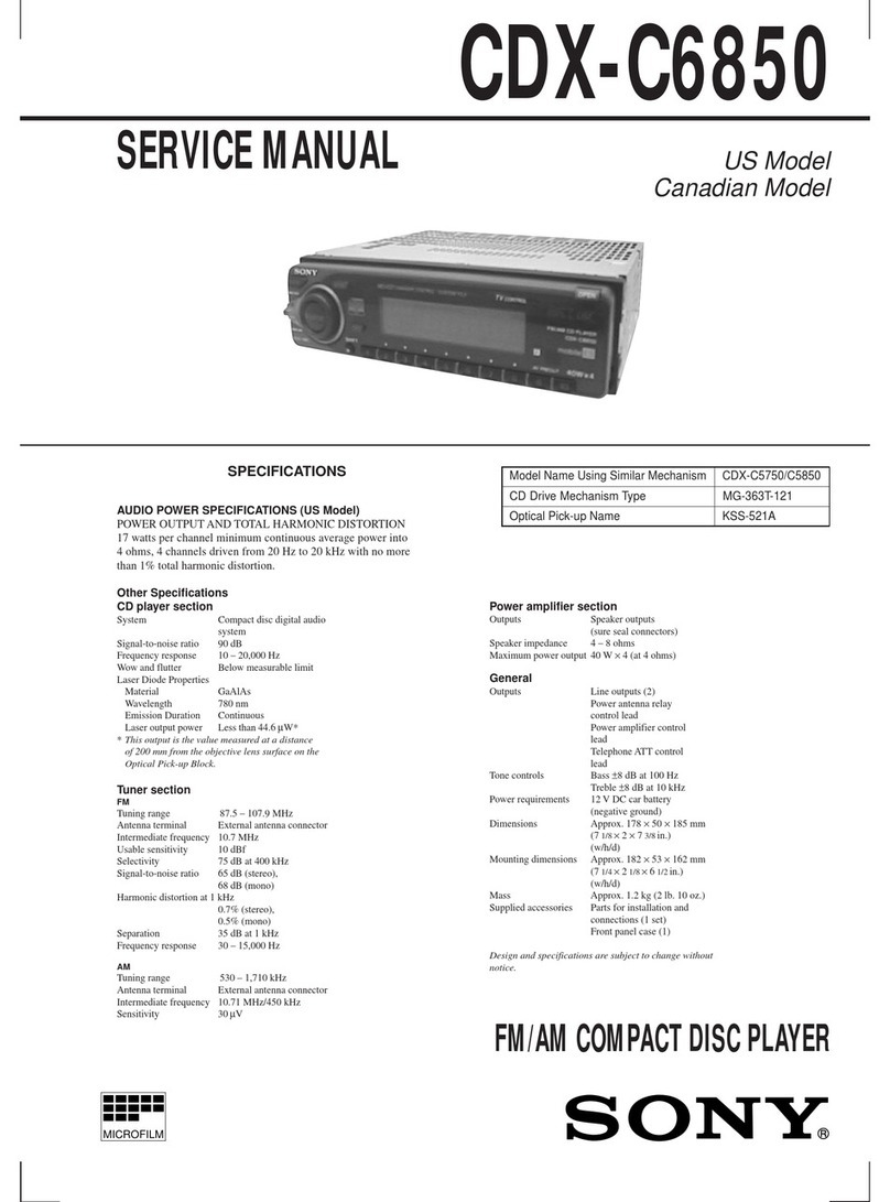 Sony CDX-C6850 Service manual