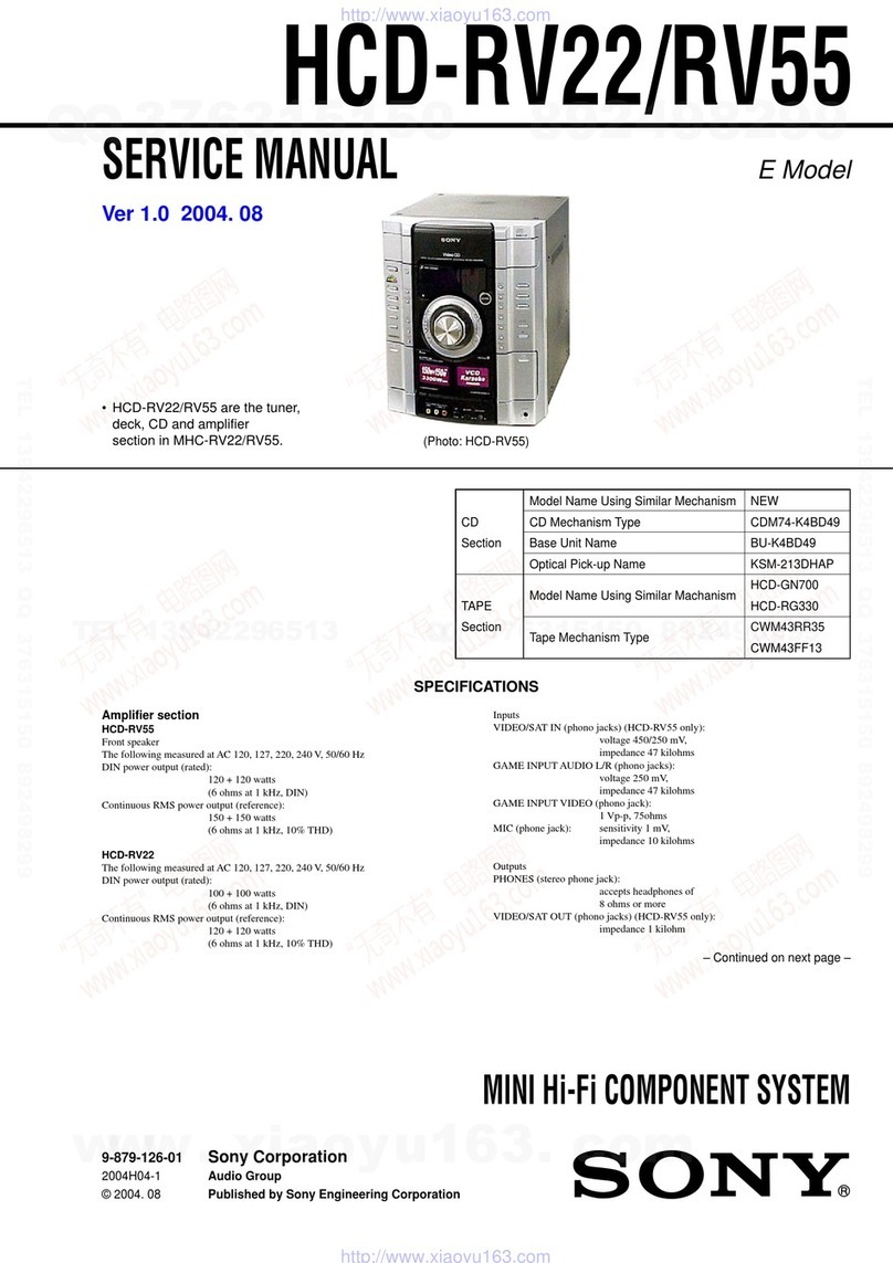 Sony HCD-RV55 User manual Sony HCD-RV55 User manual