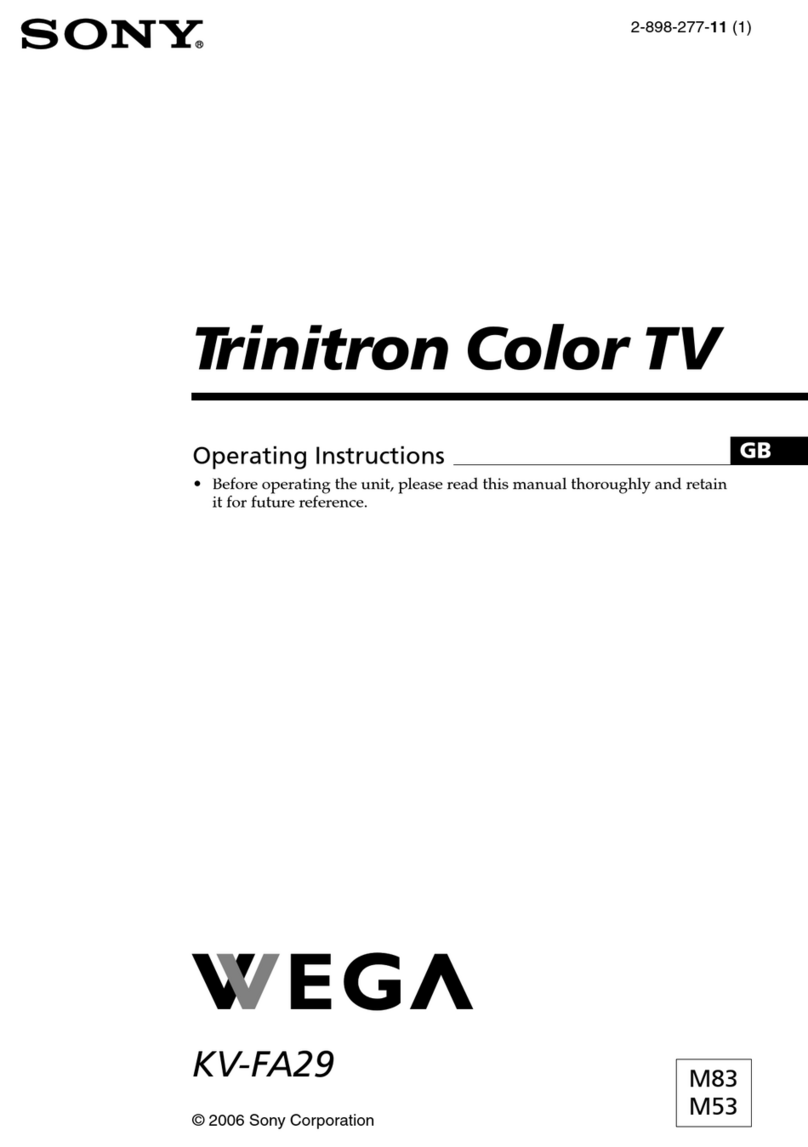 Sony WEGA KV-FA29 User manual Sony WEGA KV-FA29 User manual
