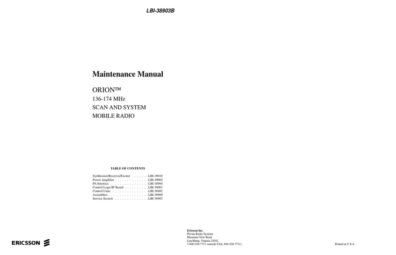 Ericsson ORION Maintenance manual