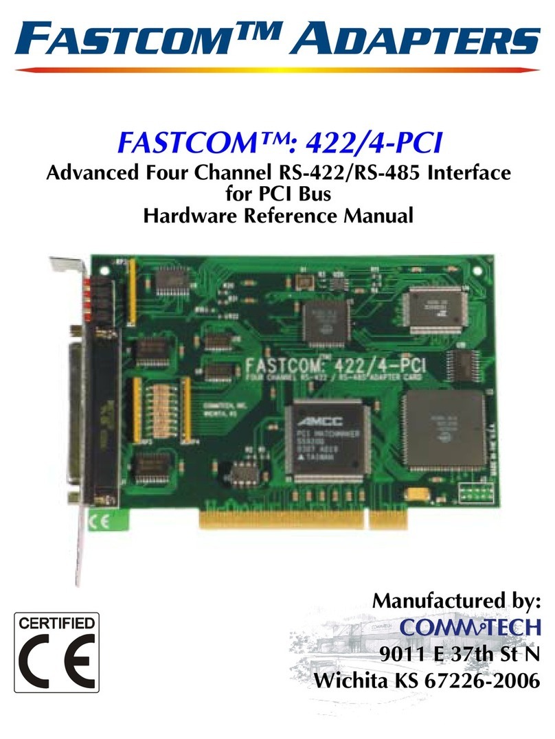 CommTech FASTCOM 422/4-PCI Quick user guide