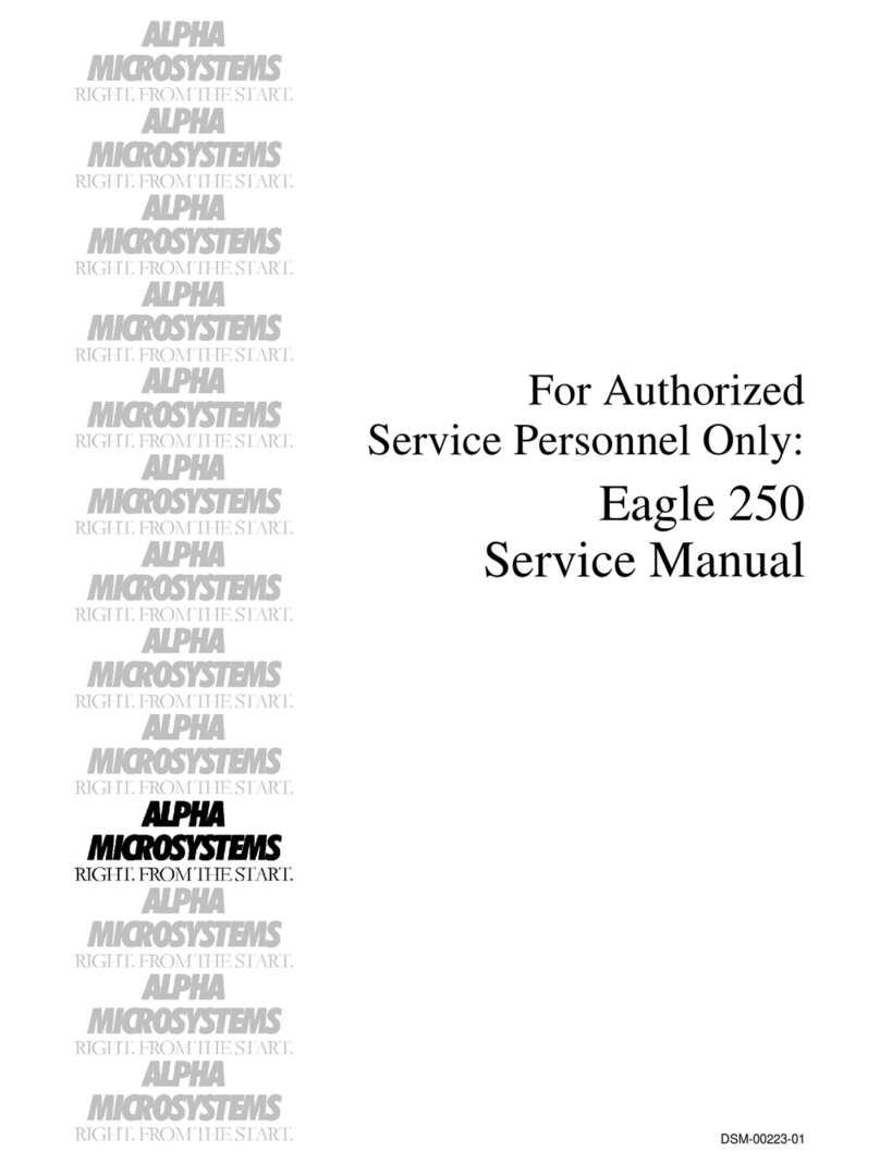 Alpha Microsystems Eagle 250 User manual