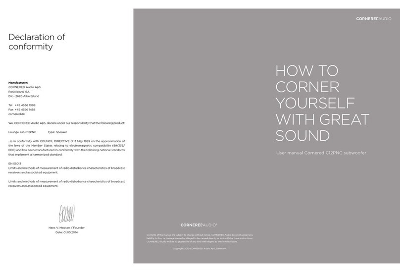 Cornered Audio C12PNC user manual