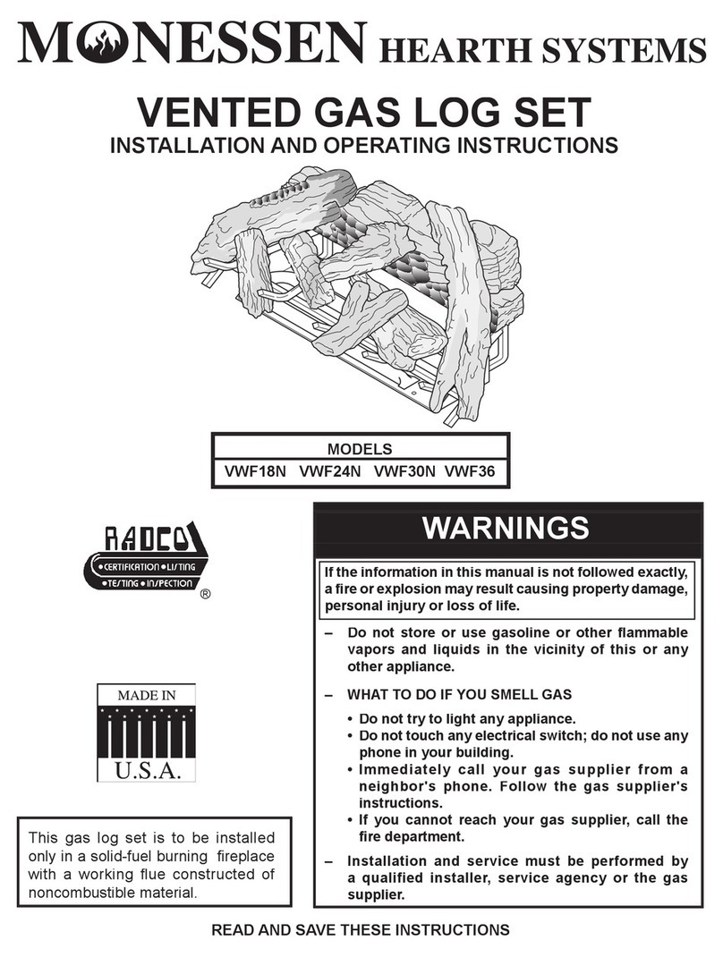 Monessen Hearth VWF18N User manual