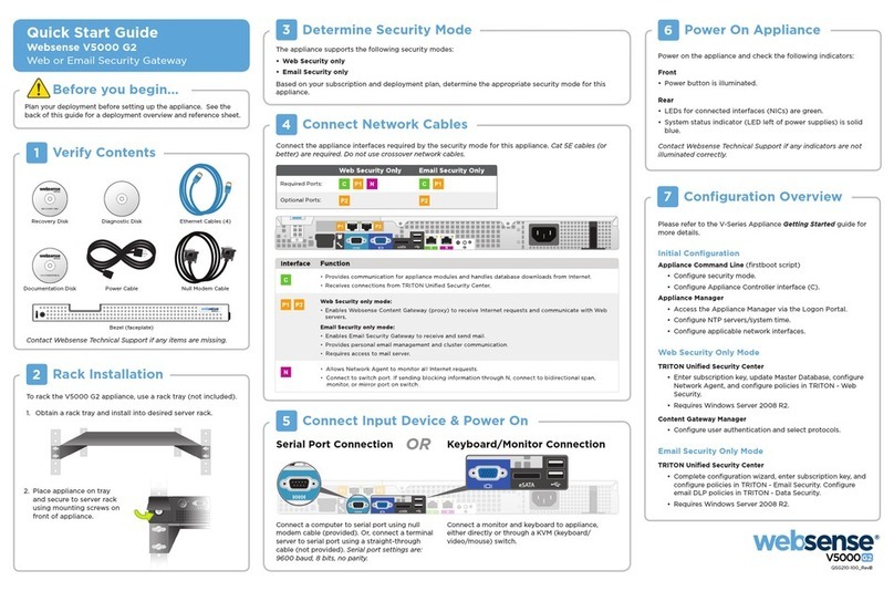 websense V5000 G2 quick start guide