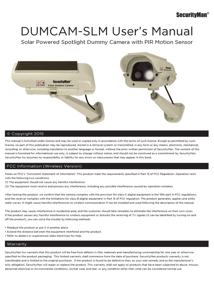 SecurityMan DUMCAM-SLM User manual