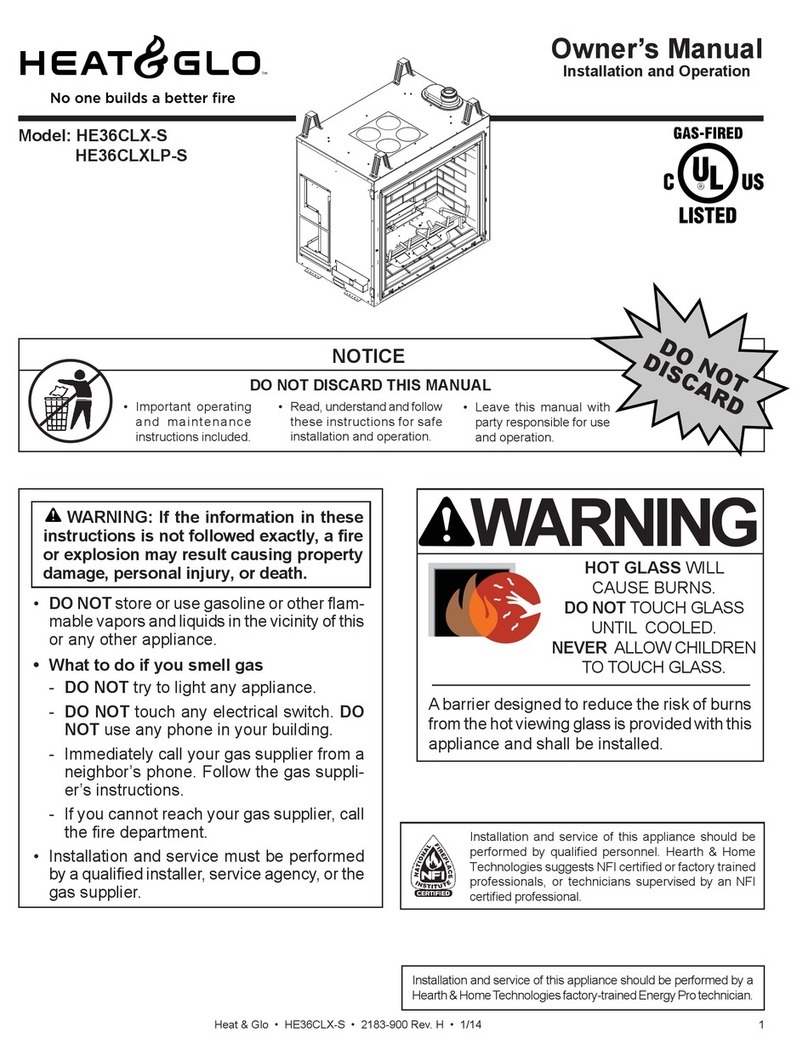 Heat & Glo HE36CLX-S owner's manual Heat & Glo HE36CLX-S owner's manual