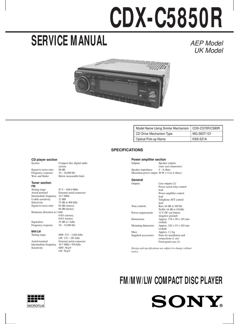 Sony CDX-C5850R User manual