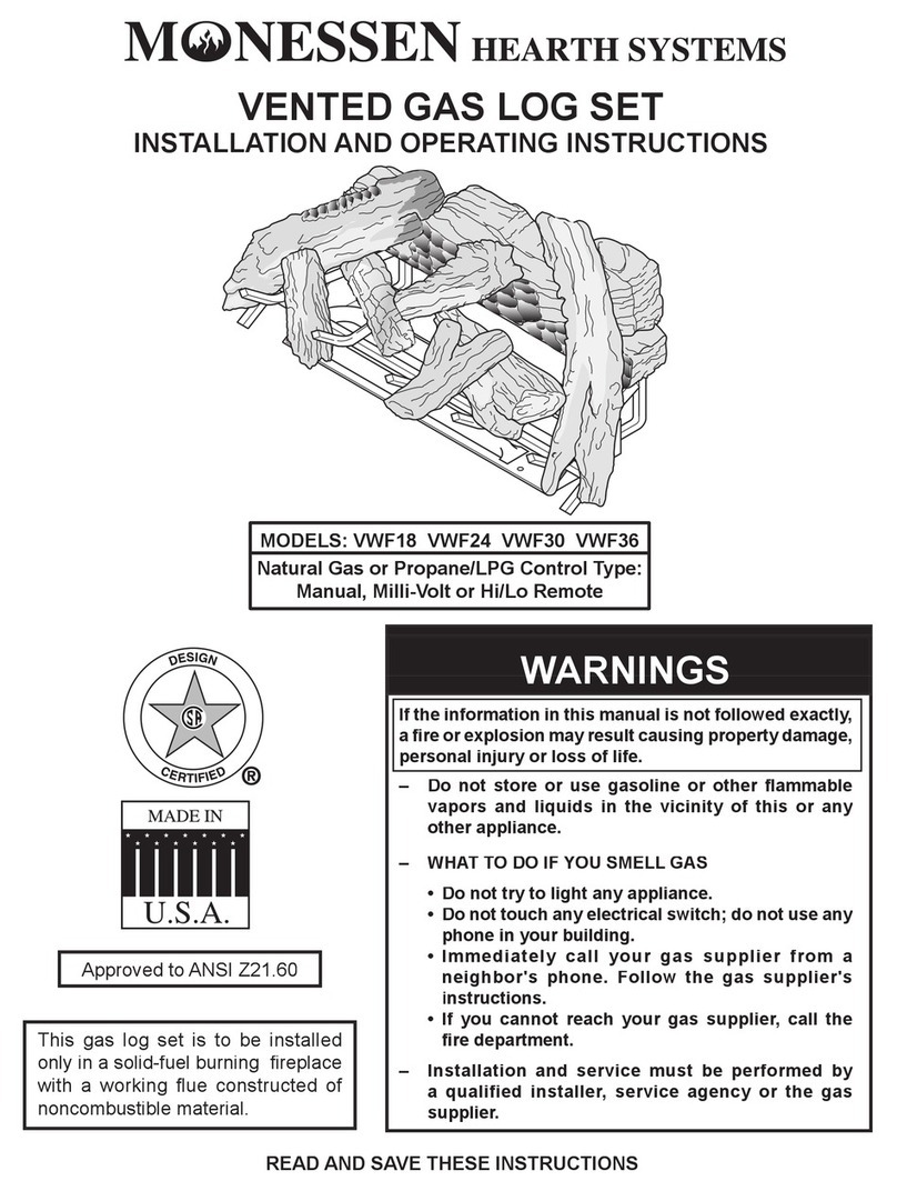 Monessen Hearth VWF18 User manual