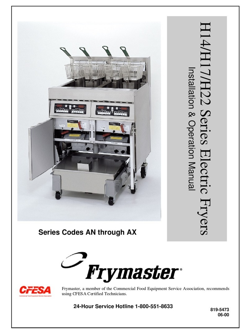 Frymaster H14 Series Installation & operation manual