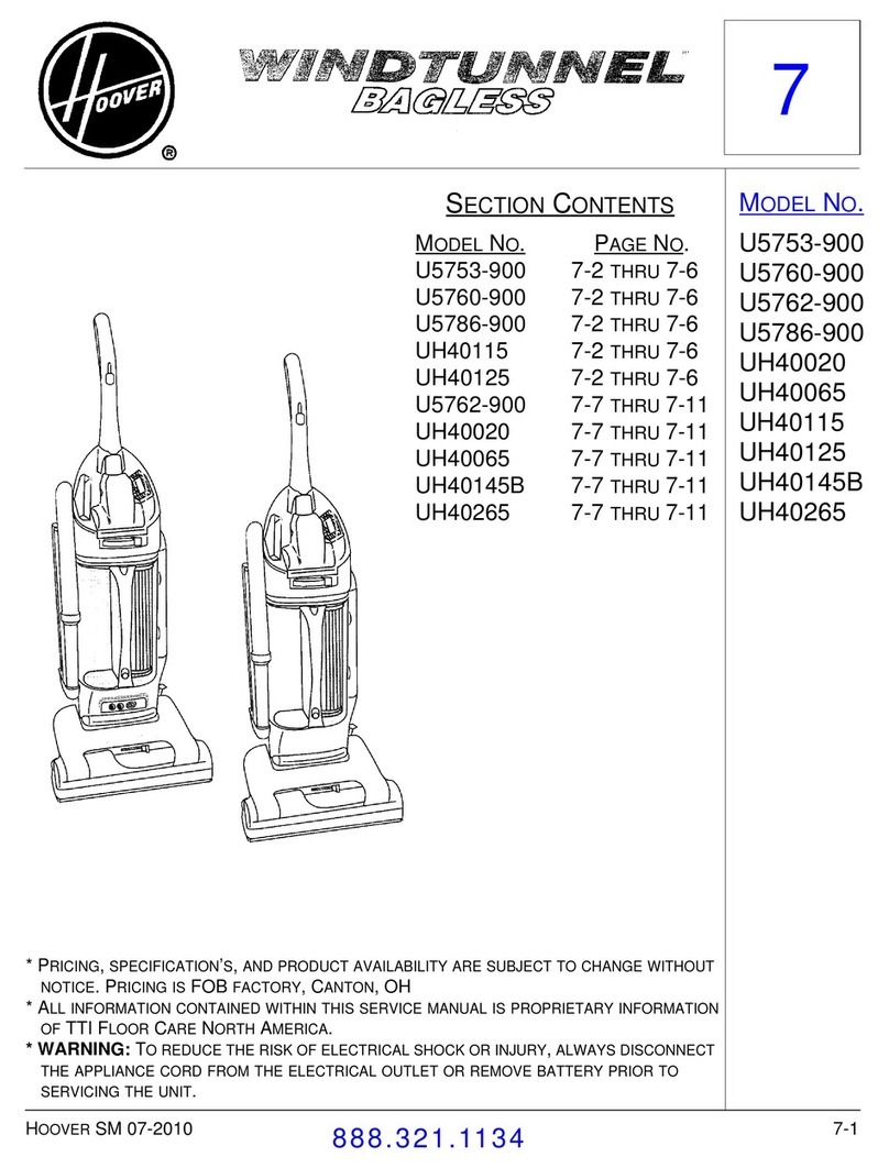 Hoover U5753900 User manual
