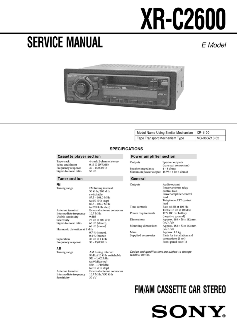 Sony XR-C2600 User manual