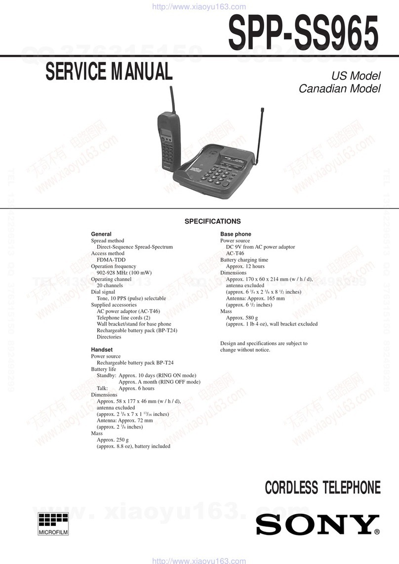 Sony SPP-SS965 - Cordless Telephone User manual