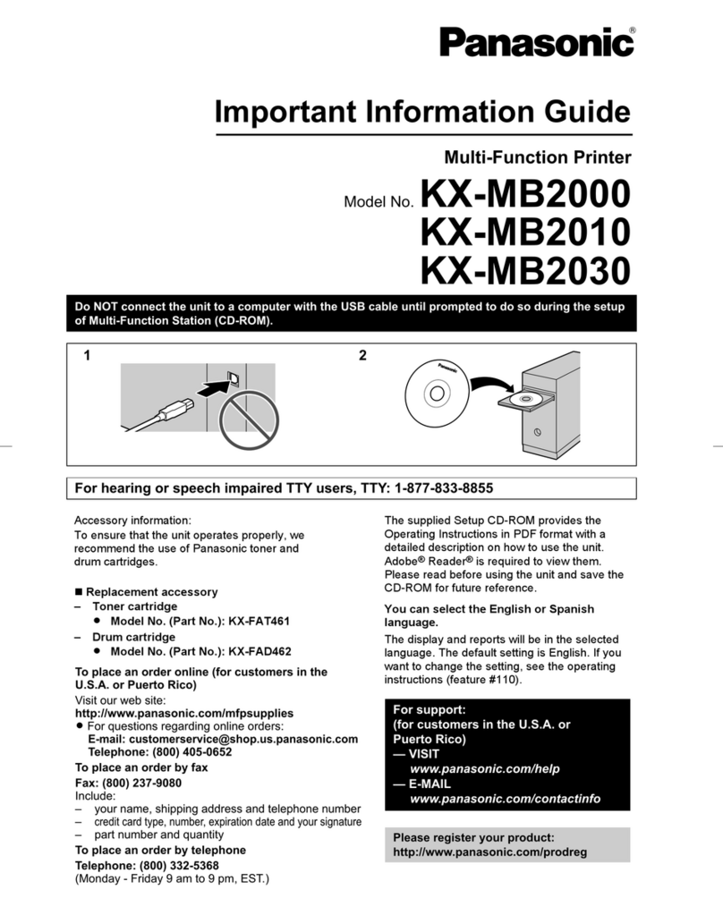 Panasonic KX-MB2000 Operating manual
