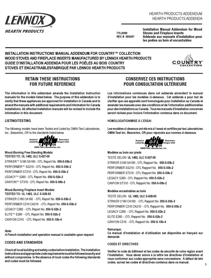 Lennox STRIKER S160 User manual