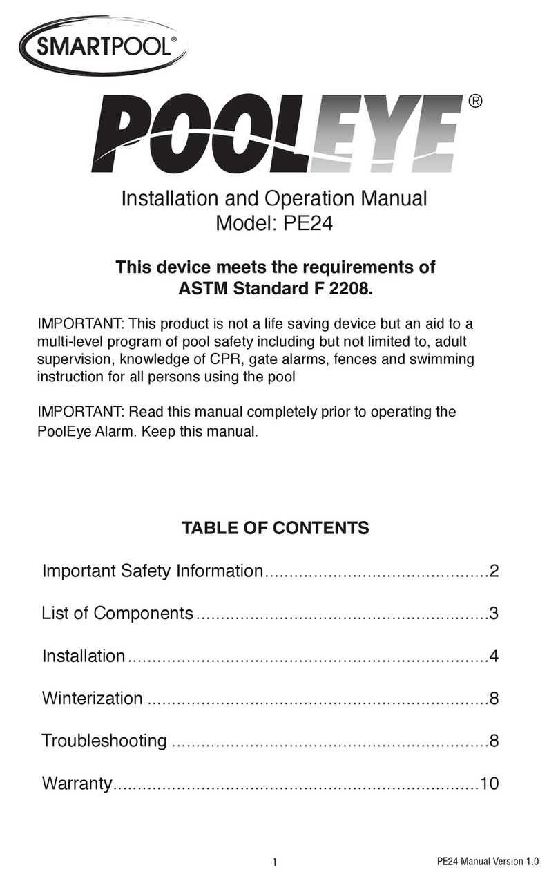 SmartPool Pool Eye PE24 Installation and operation manual SmartPool Pool Eye PE24 Installation and operation manual