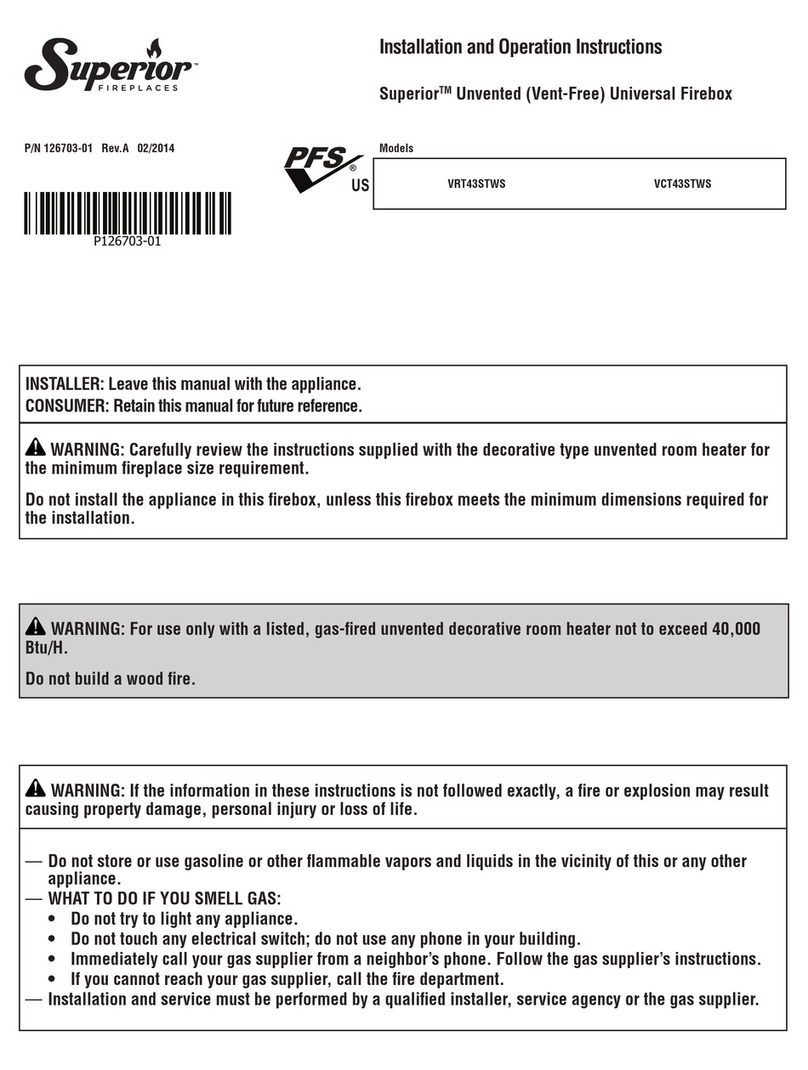 Superior VRT43STWS User manual