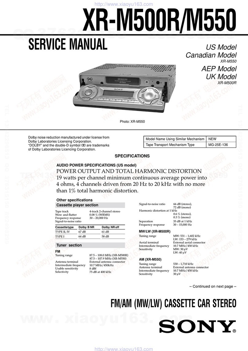 Sony XR-M500R User manual