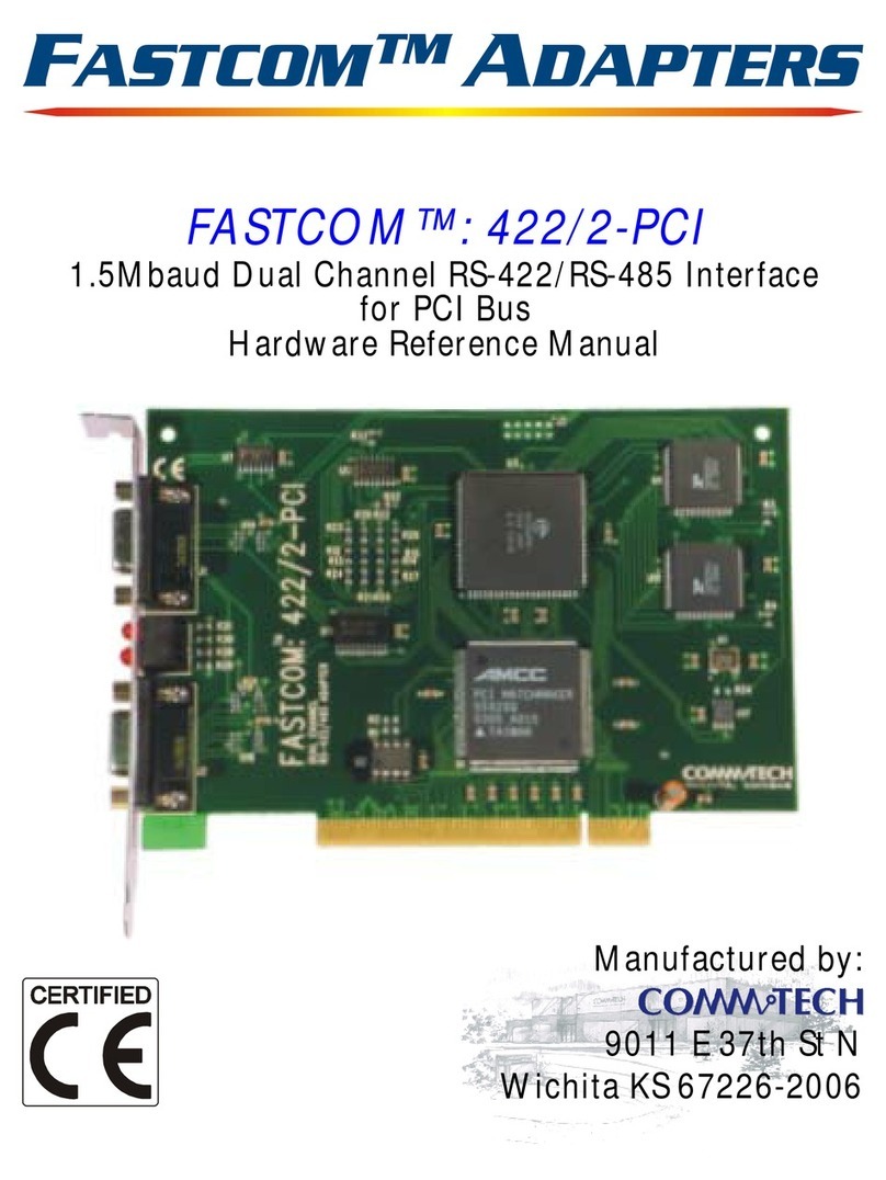 Fastcom RS-422 Hardware reference manual