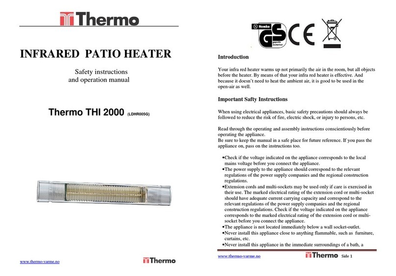 Thermo THI 2000 Safety instructions and operation manual Thermo THI 2000 Safety instructions and operation manual