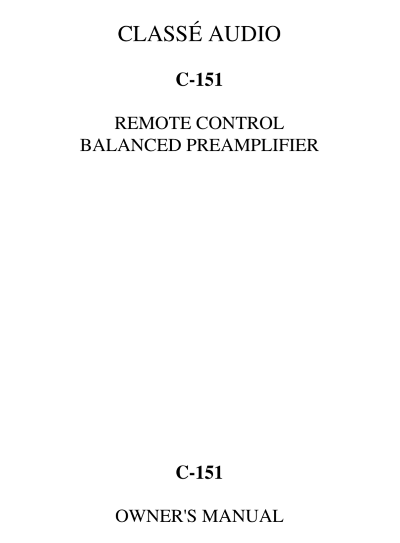 Classe Audio C-151 owner's manual