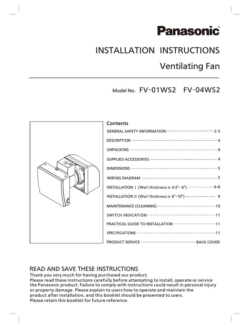 Panasonic FV-01WS2 User manual