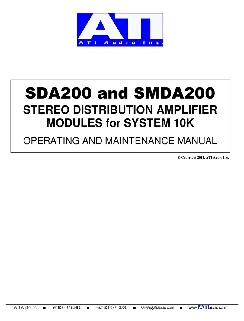ATI Audio SDA200 Operating instructions