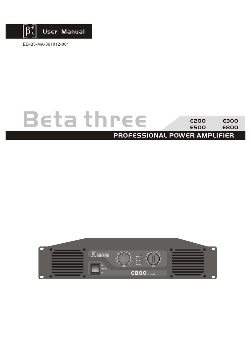 Elder Audio Beta Three E200 user manual