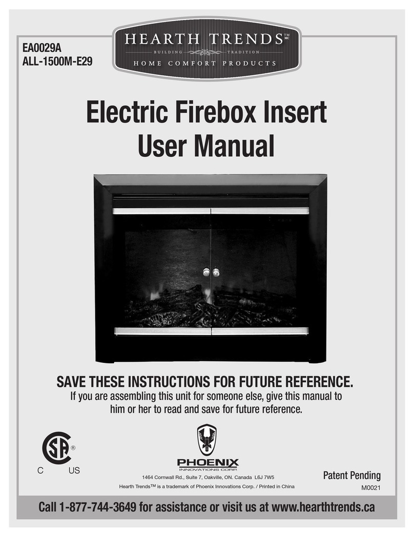 Hearth Trends EA0029A user manual Hearth Trends EA0029A user manual