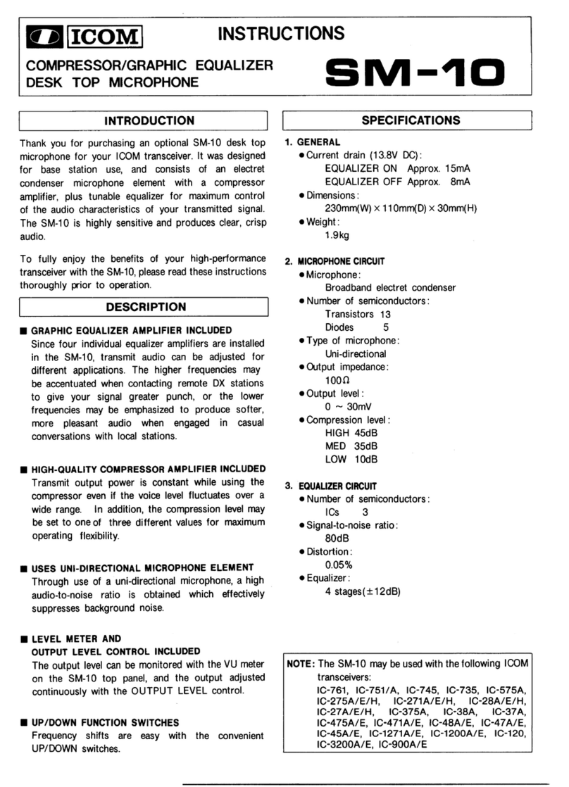 Icom SM-10 instructions