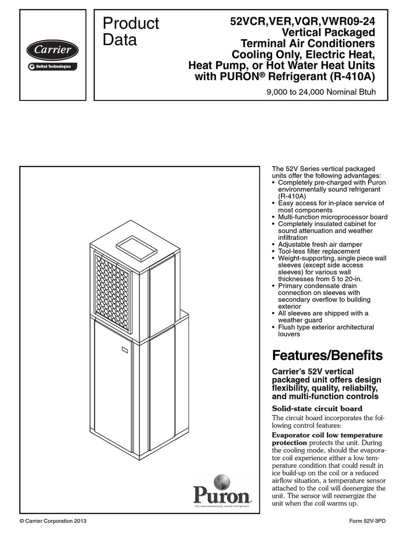 Carrier 52VQR09 User manual