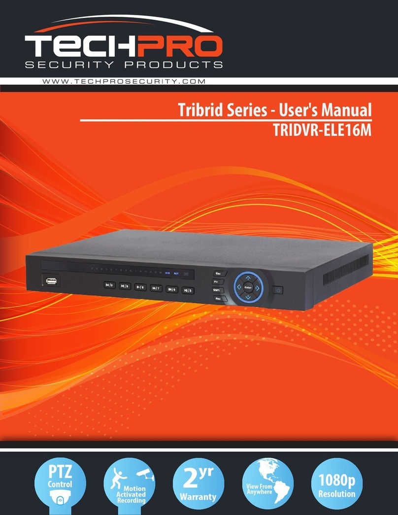 Techpro Tribrid Series TRIDVR-ELE16M User manual