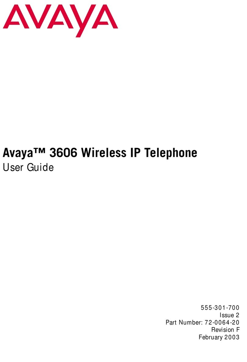 Avaya 3606 User manual