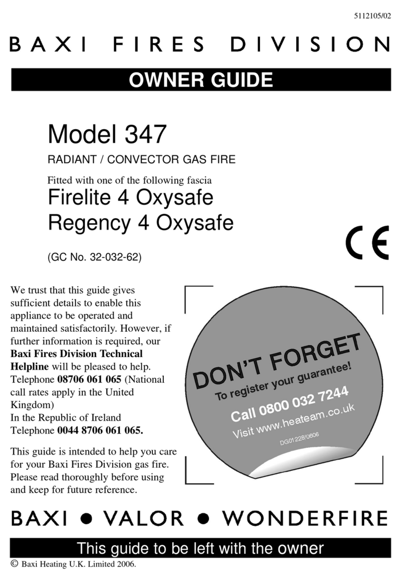 Baxi Fires Division 347 User manual Baxi Fires Division 347 User manual