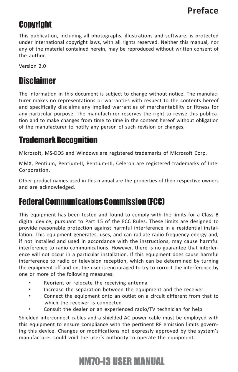 ECS NM70-I3 User manual