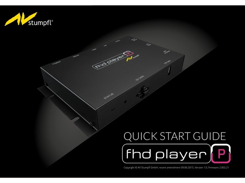 AVstumpfl fhd player P quick start guide