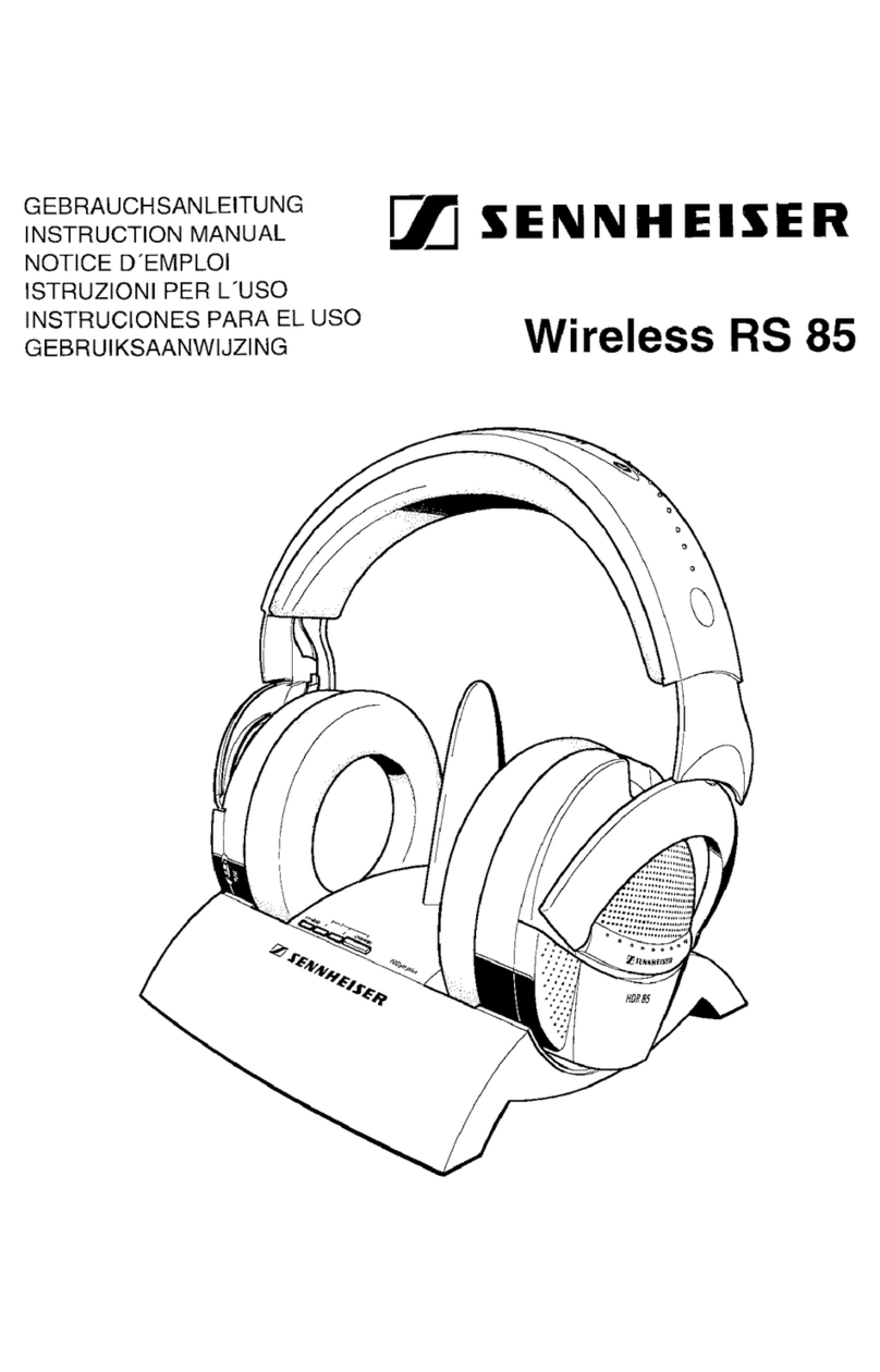 Sennheiser RS85 instruction manual